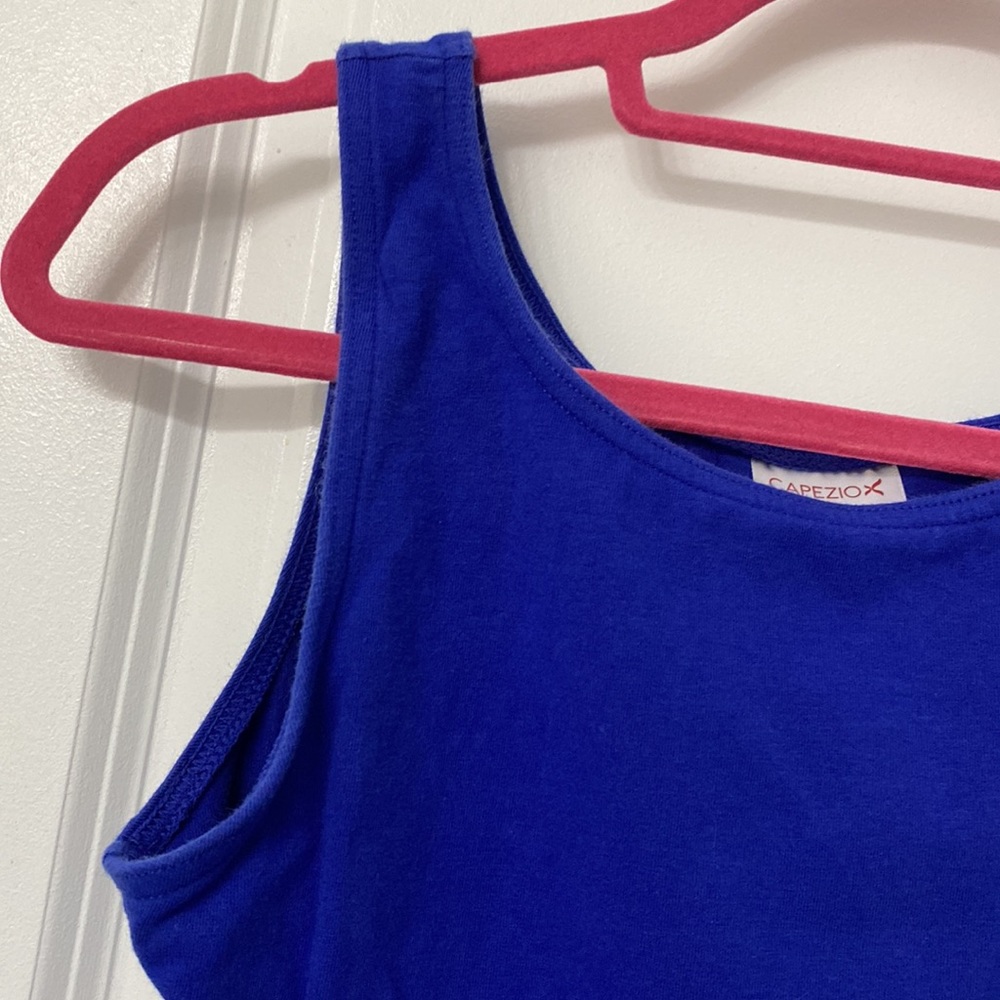 Lot Of 2 Capezio Ballet Tank Leotard Royal Blue Bodysuit Womens Large Dance Yoga - Picture 4 of 6